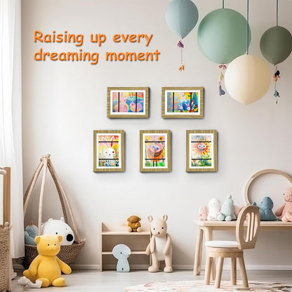 [2-Pack] Kids Artwork Frames Changeable, 8.5 x 11-IN Frames for Kids Artwork, Front Opening Picture Frames, Home Decor, Up to 150 Pcs of Child Art Frame, Craft Storage, Hanging Wall Décor
