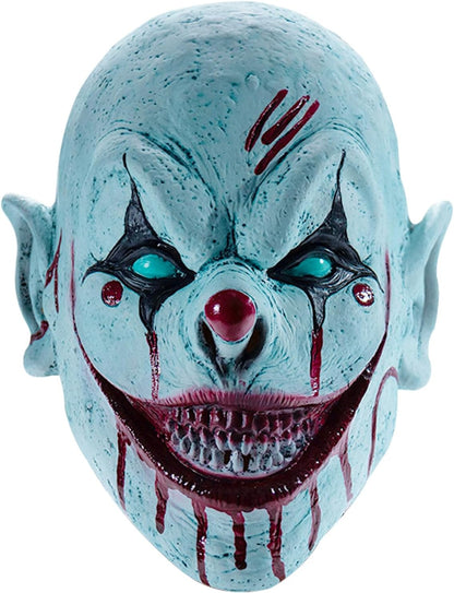 Stobbod Horror Clown Mask Scary Evil Killer Halloween Cosplay Mask Creepy Demon Masquerade Party Costume Accessories Full Head Latex