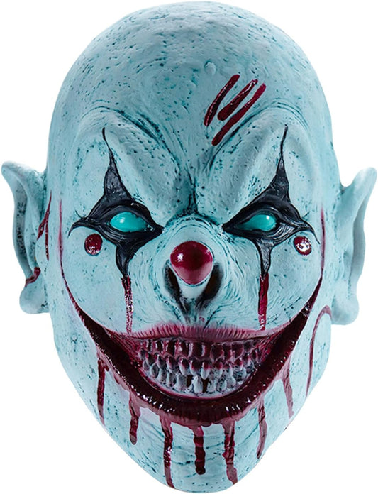 Stobbod Horror Clown Mask Scary Evil Killer Halloween Cosplay Mask Creepy Demon Masquerade Party Costume Accessories Full Head Latex