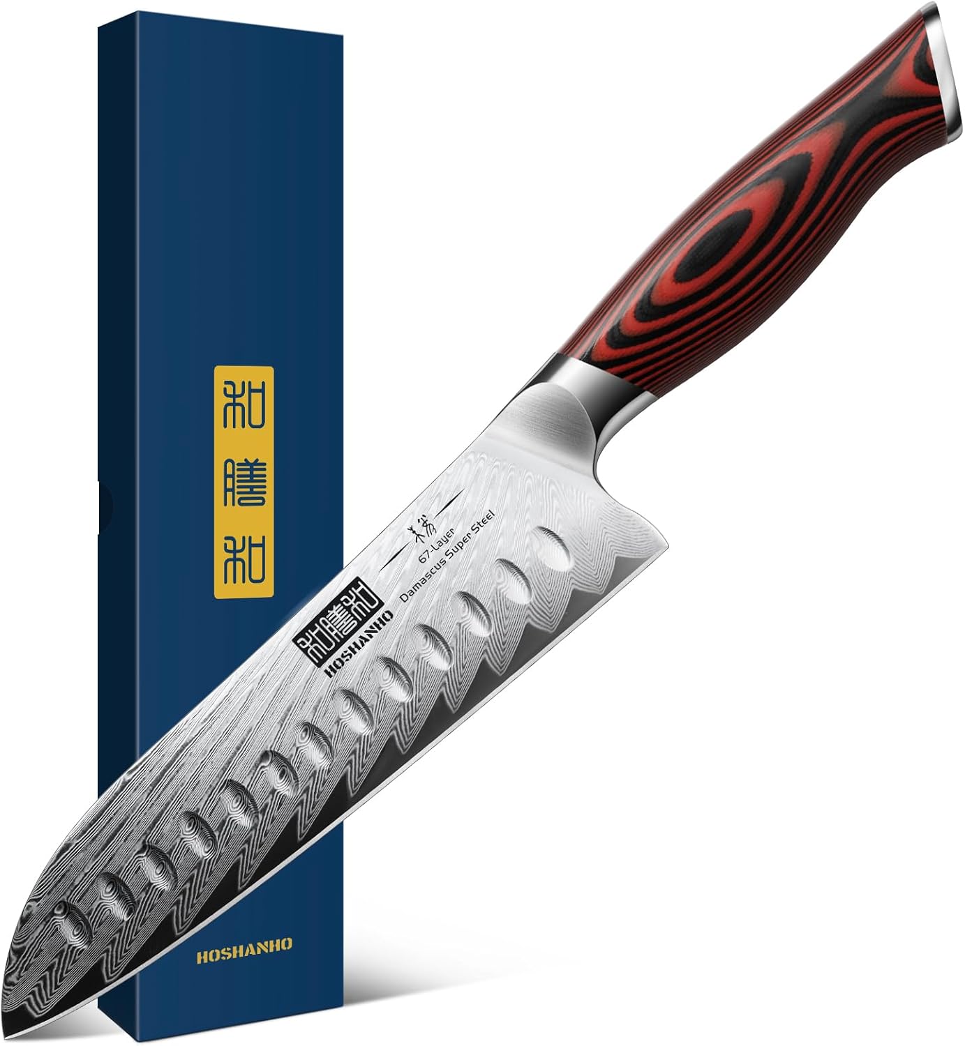 HOSHANHO Fillet Knife 7 Inch, Damascus Steel Boning Knife, Professional Fish Fillet Knife for Meat Chicken Cutting, Meat Knife with G10 Ergonomic Handle