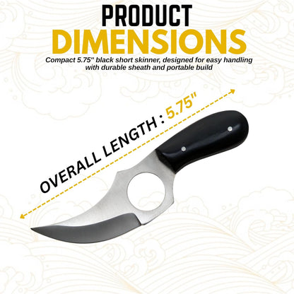 Szco Supplies Black Short Skinner Knife