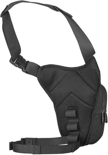 Drop Leg Bag Motorcycle Waist Pack Pouch Waterproof Riding Cycling Thigh Tactical Bag with Hard Shell for Men, Motorcycle Side Pouch Phone Storage Hip Fanny Pack Bags (Style A)