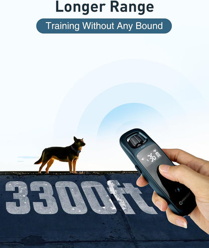 ABBIDOT 3300 Ft Dog Training Collar with Remote - [New Version] Shock Collar, 5 Training Modes, 88 Levels e Collar, Waterproof Training Collar for Small Medium Large Dogs(15~120 lbs)