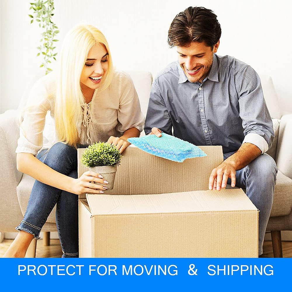 Bubble Cushioning Wrap Rolls 2-Pack,Easy to Tear Small Bubble Thicker & Durable for Packing Delivering & Moving Perforated every 12in 12 Inchx72 Feet Total (white),MR011902