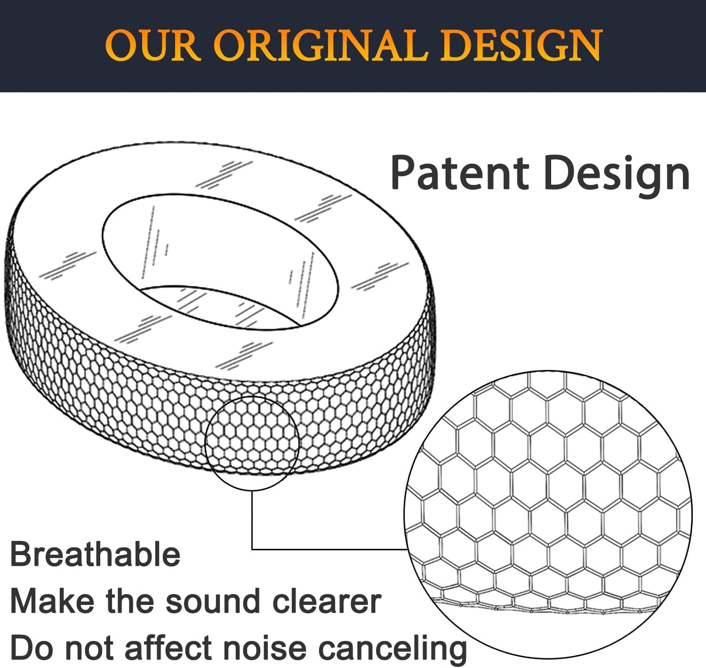 SOULWIT Replacement Earpads for Skullcandy Hesh 3/ANC/Evo & Crusher Wireless/ANC/Evo & Venue ANC Over-Ear Headphones, Ear Pads Cushions with Noise Isolation Foam - Hesh3 PL Black