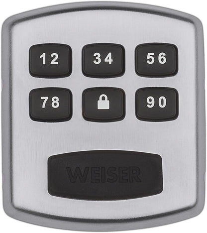 Weiser Powerbolt 3 Matte Black Keyless Entry Door Lock/Deadbolt Lock, 10-Button Keypad Door Lock with Auto Lock and 12-Month Battery Life, Electronic Door Locks for Front Door, Home Décor