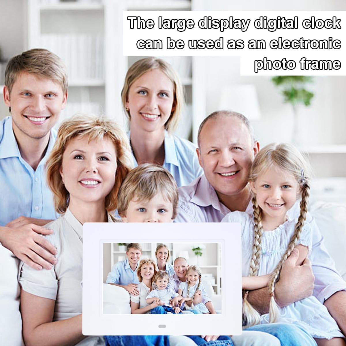 [2025 Newest] Digital Day Calendar Clocks 3 Medicine Reminders Extra Large 8 Inch Non-Abbreviated Day Date Month Dementia Senior Clock for Eldarly Memory Loss Vision Impaired Clock