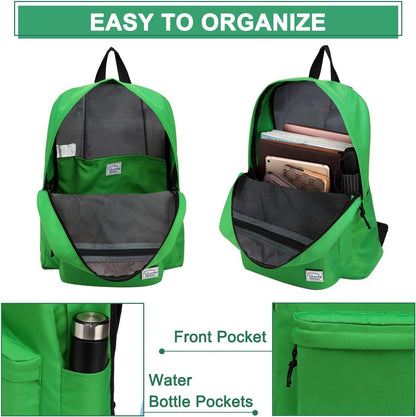 School Backpack for Kids, VASCHY Lightweight Water Resistant Casual Schoolbag Daypack for Men Women Teen Boys Girl Bookbag