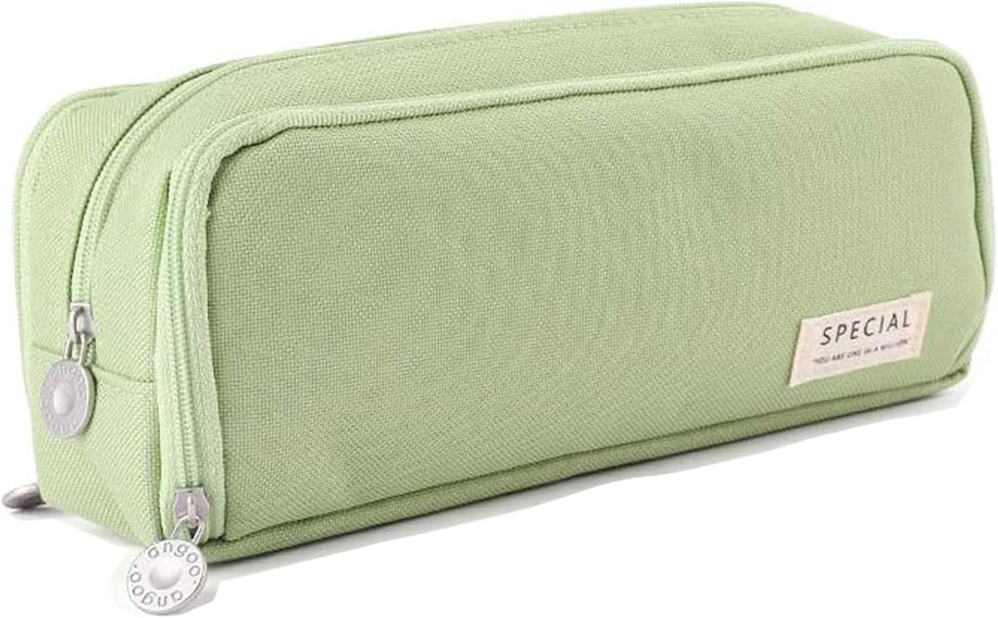 Big Capacity Pencil Case, OLIYuMi 3 Compartment Pencil Pouch Pencil Bag Storage Box Stationery Organizer Makeup Bag with Zipper Closure for Student Office College Boys and Girls (Pink)