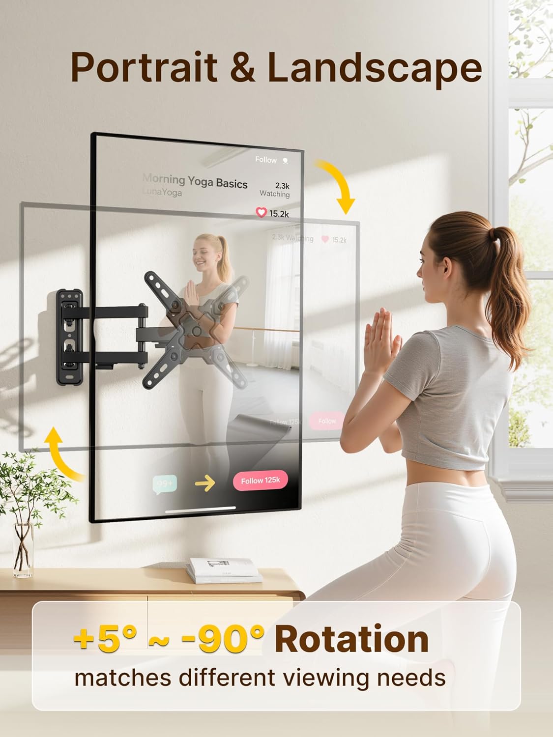 monTEK Full Motion TV Wall Mount Bracket for Most 13-43 Inch TVs, Wall Mount TV Bracket with Articulating Arm, Swivel Tilt Extension TV Mount, Max VESA 200x200mm, up to 44lbs - PuriLite