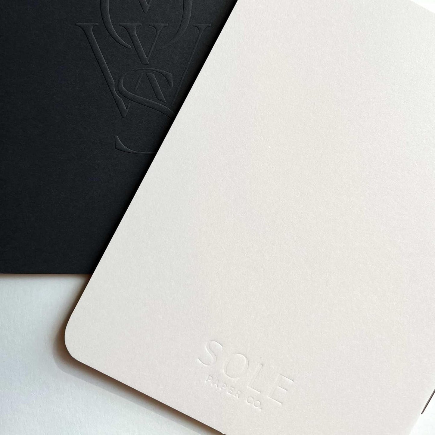 SOLE PAPER CO. Embossed Vow Books, His & Her Unisex, Vow Renwal, Bride & Groom, Wedding Vow Books, Couples Books, Hand Crafted Modern Books (Vellum)