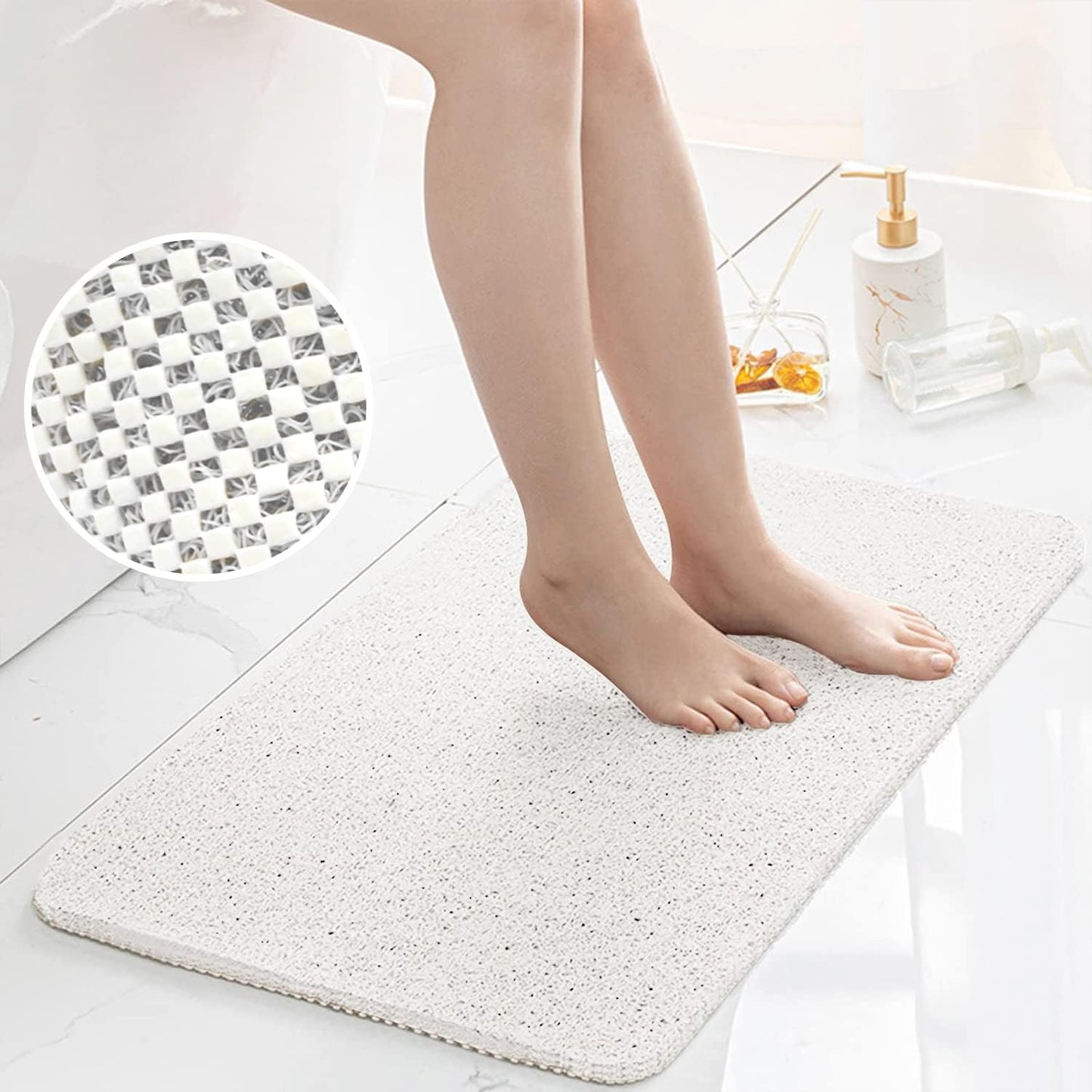 Loofah Mats for Shower, Non Slip | Quick Drying | Soft on Your Feet | Soft Textured Shower Mat Bath Mat Bathtub Mat Massage Mat Loofah Mat for Bathroom,Shower Tub or Wet Areas