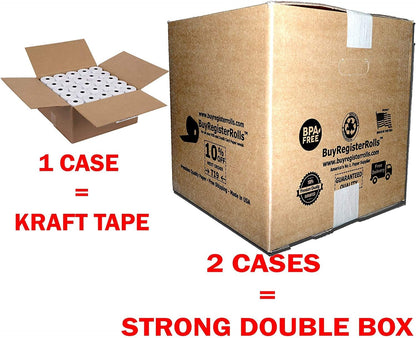 (50 Rolls) 2 1/4 x 50 Thermal Paper Receipt Rolls 2.25 x 50 ft POS Cash Register fits All Credit Card Terminals