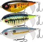 TRUSCEND PoPobait with BKK Hooks, Top Water Plopper Fishing Lures for Bass Walleye Pike Catfish Musky Perch, Floating Lure for Freshwater or Saltwater, Amazing Teasers Fishing Gifts for Family Fishing