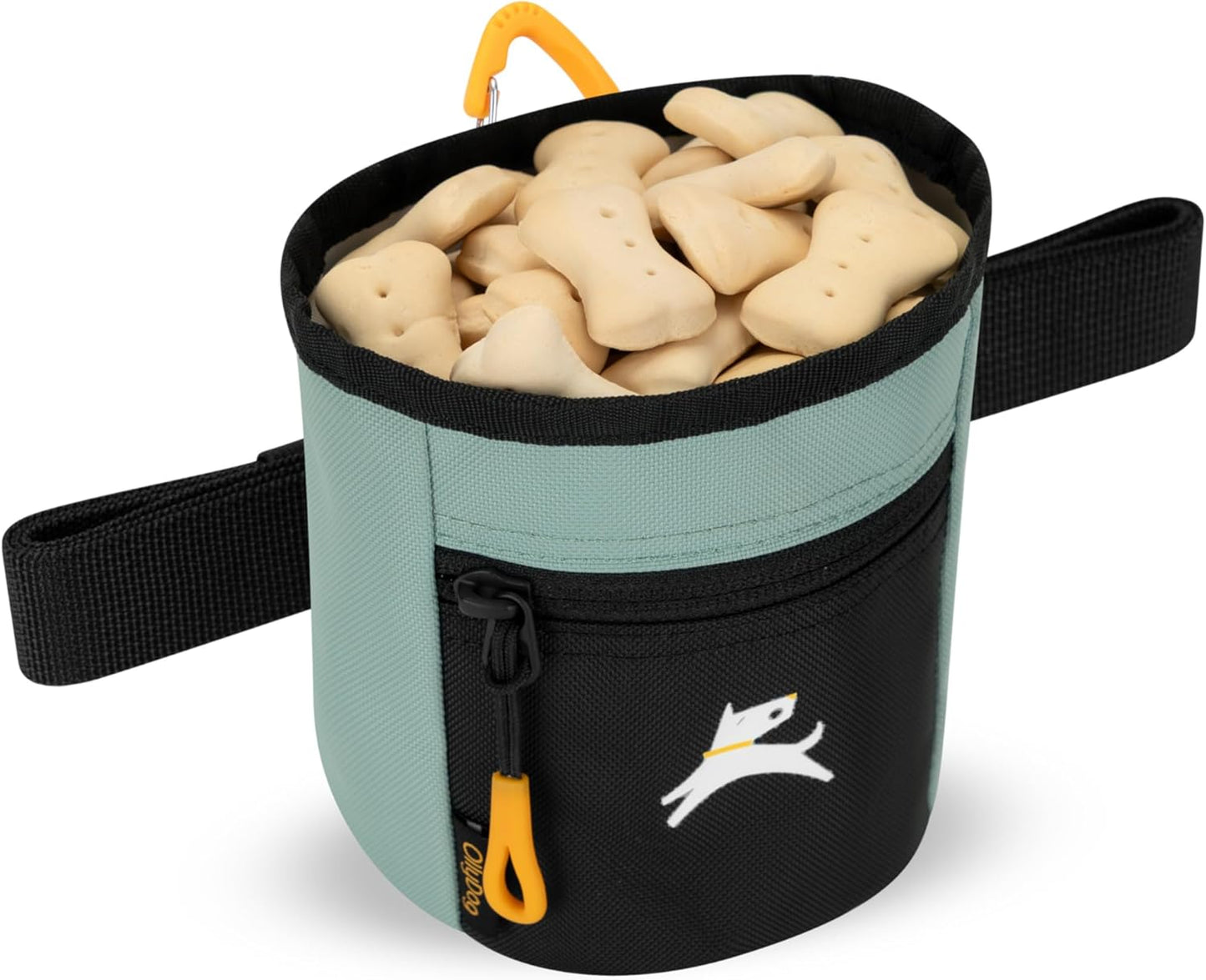 OllyDog Goodie Treat Bag, Dog Treat Pouch, Waist Belt Clip for Hands-Free Training, Magnetic Closure, Dog Training and Behavior Aids, Three Ways to Wear (Palm)