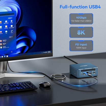 GEEKOM IT12 Mini PC(3-Year Quality Support) with 12th Gen Intel i9-12900HK, NUC 12 Mini Desktop(Up to 5GHz), 32GB DDR4& 1TB M.2 2280 NVMe Gen4*4 SSD, Win11 Pro, 8K/Quad Display/USB4/WiFi 6E/BT5.2