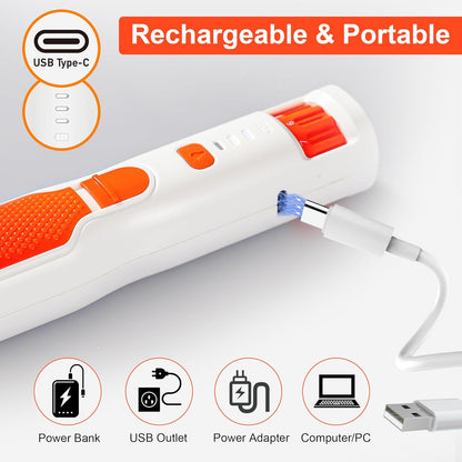 CATPICK 2-in-1 Cat Nail Clippers & Dog Nail Clippers Trimmers for Large Medium Small Dogs Cats Claw Trimmer Quick Sensor and Safety Guard USB Rechargeable with 2 LED Lights Dogs Nail Trimmer