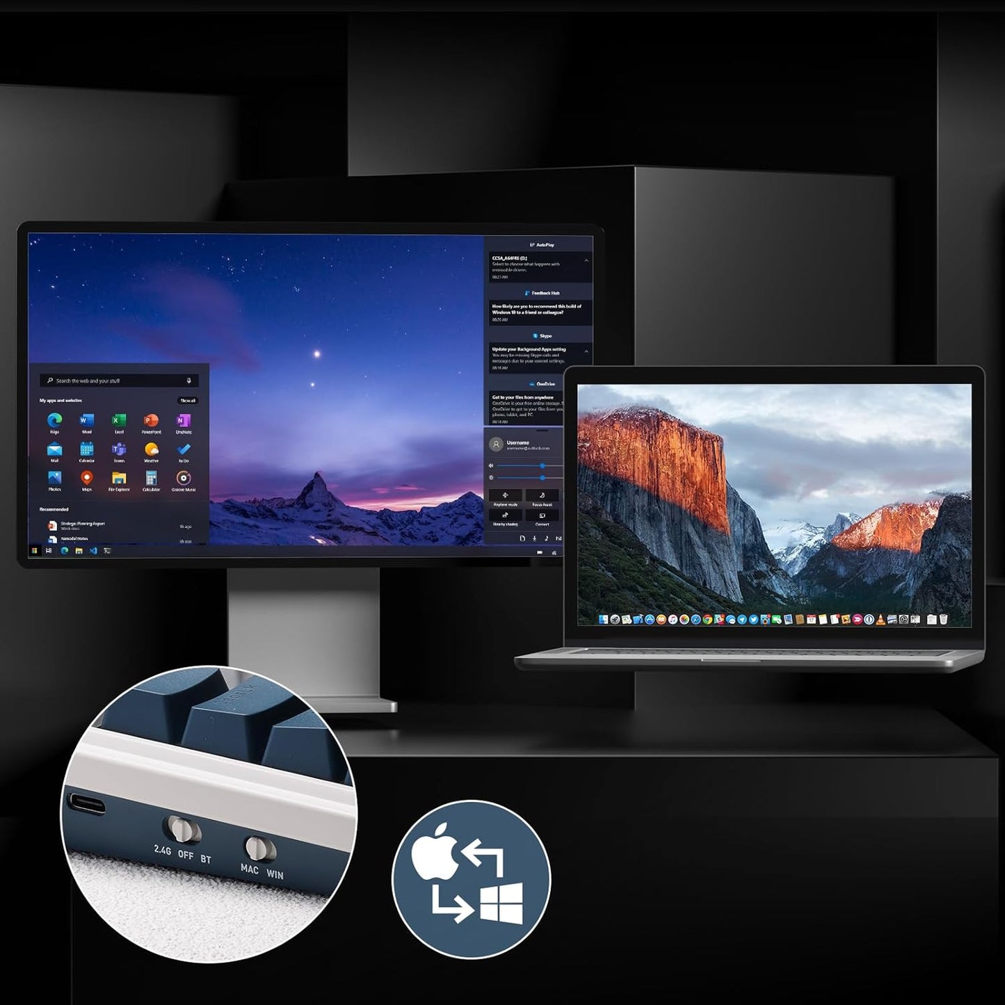 Redragon K686 PRO 98 Keys Wireless Gasket RGB Gaming Keyboard, 3-Modes Anime Mechanical Keyboard w/Hot-Swap Socket, Dedicated Knob Control & Sound Absorbing Pads, Custom Hi-Fi Linear Switch