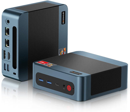BOSGAME P3 Lite Mini PC, AMD Ryzen 7 6800H Mini Computers, 24GB DDR5, 1TB PCIe SSD, 4K Triple Display & USB4, Dual 2.5G LAN & Wi-Fi 6E & BT5.2, Desktop Computers for Gaming, Office, Design