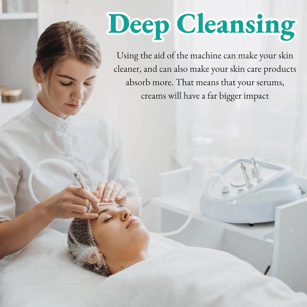 Diamond Microdermabrasion Machine, 65-68cmHg Suction Power Dermabrasion Machine for Home and Beauty Salon Use with 3 Kinds of Diamond Wand and 9 Different Professional Diamond Tips