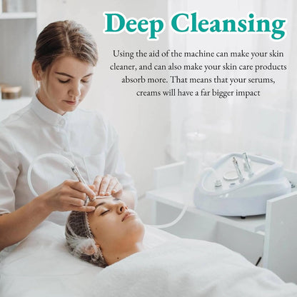 Diamond Microdermabrasion Machine, 65-68cmHg Suction Power Dermabrasion Machine for Home and Beauty Salon Use with 3 Kinds of Diamond Wand and 9 Different Professional Diamond Tips