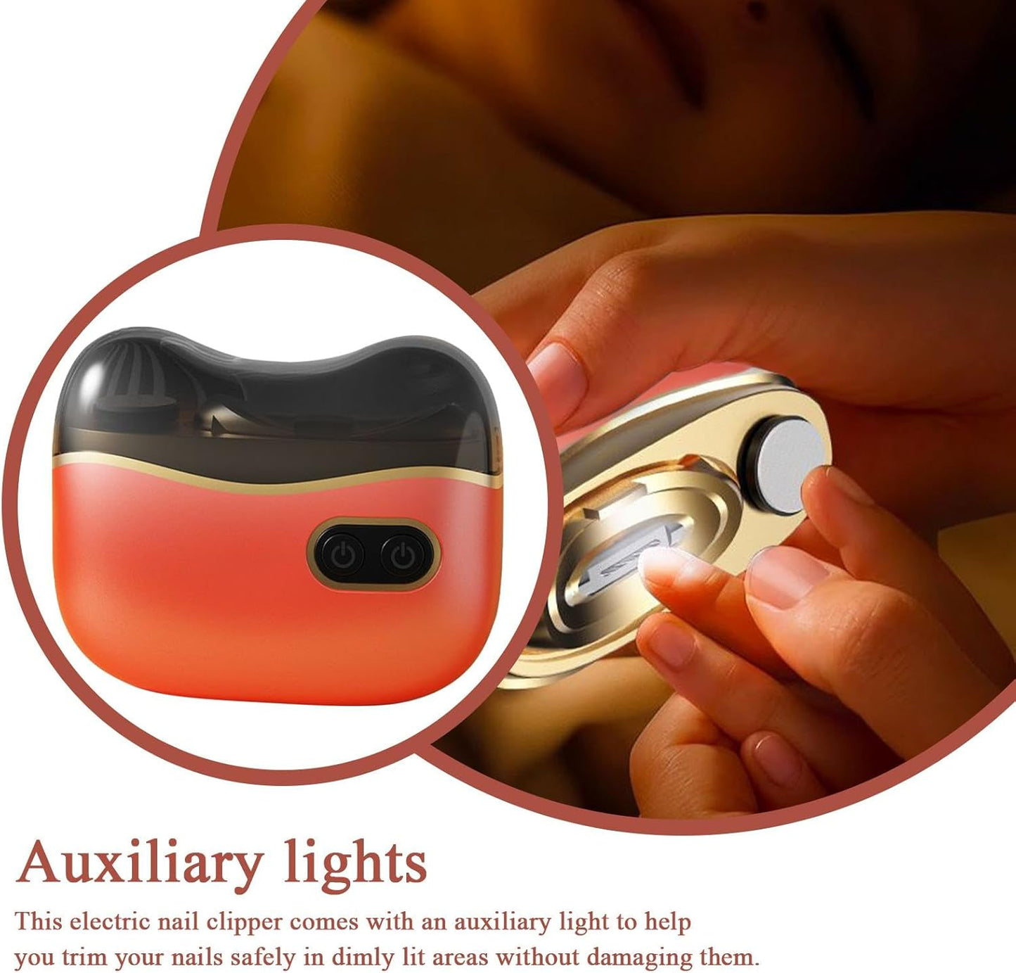 Toe Nail Clippers For Thick Nails, Electric Nail File, Nail Clippers, LED Light Household Nail Clippers Electric - Low Noise Toenail Care, Multifunctional Nail Cutter With Storage Box For Home, Salons