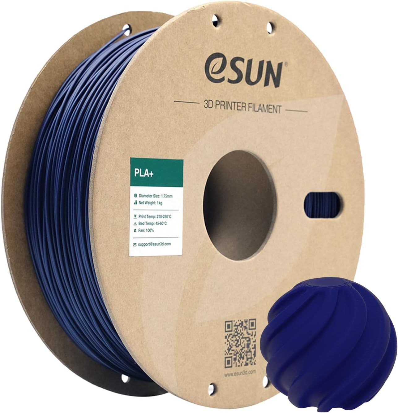 eSUN PLA Plus Filament 1.75mm, PLA Pro PLA+ 3D Printer Filament, Dimensional Accuracy +/- 0.03mm, 2.2 LBS (1KG) Spool 3D Printing Consumables for Most FDM 3D Printers, Black
