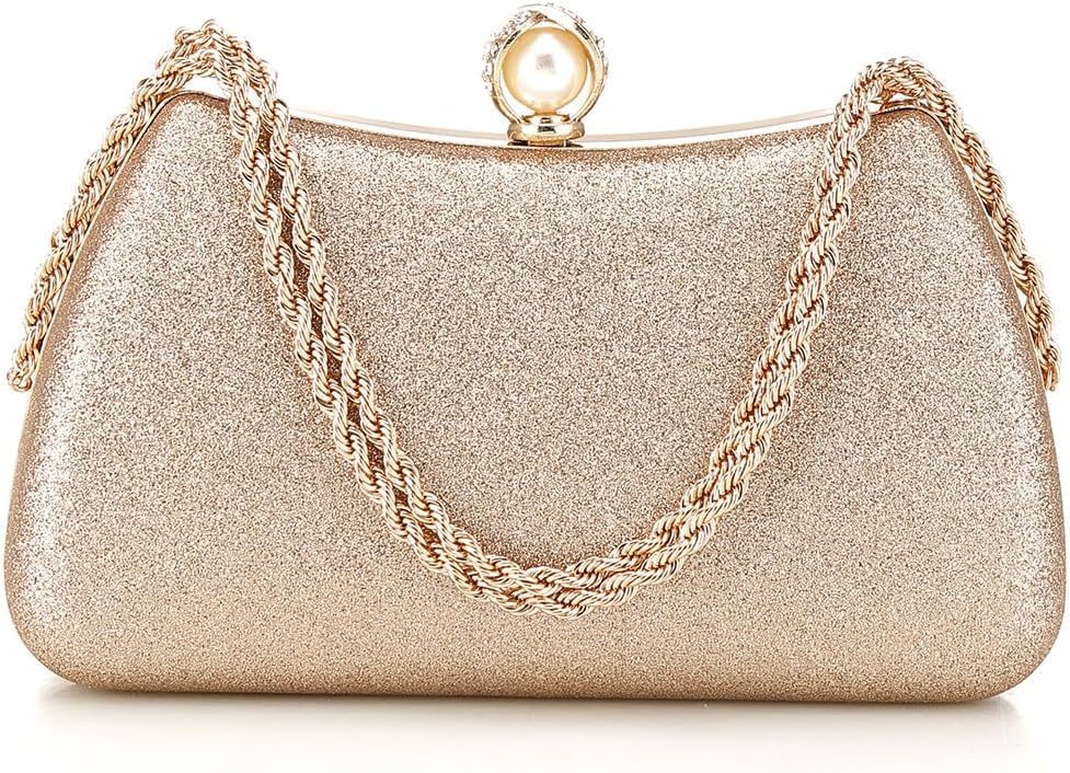 Buric Evening Clutch Bag for Women Glitter Shiny Dress Purse Wedding Bride Handbags Evening Clutches for Cocktail Party