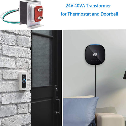 24V 40VA Doorbell Transformer Power Supply for Ring Video Doorbell, Nest Hello Doorbell, Ecobee,Nest, Google Nest 3rd, Eufy, Arlo, Sensi and Honeywell Thermostat, Ring Pro, Ring 2/3/4 Doorbell Adapter