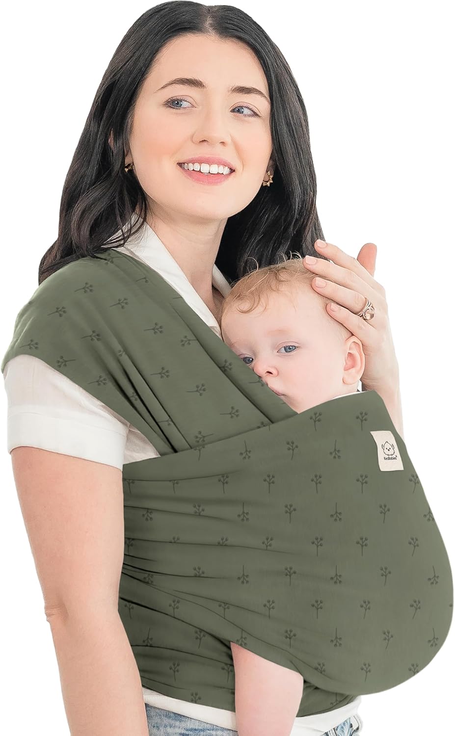 KeaBabies Baby Wrap Carrier - All in 1 Original Baby Carrier Newborn To Toddler Sling, Easy to Wear, Hands Free Bonding, Lightweight, Breathable Infant Wraps (Trendy Black)