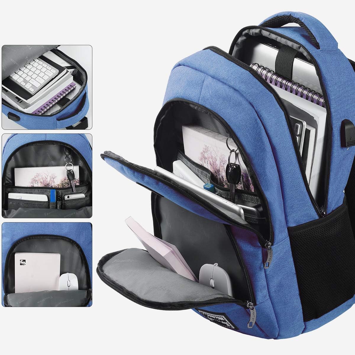 Backpack for Teen Girls,Boys School Backpack for Women with USB,College Backpack,Big Flower