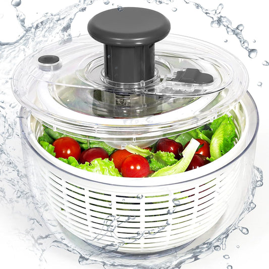 Salad Spinner - 3.6 Litre Non-Slip Vegetable & Fruit Washer/Dryer for Households, Easy-Clean Kitchen Gadget for Greens, Herbs & Vegetables