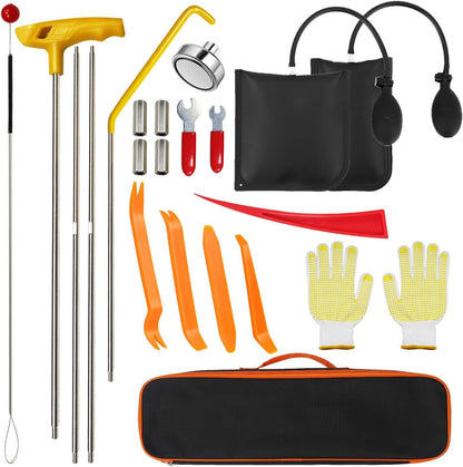 Portable Car Tool Set, 22 Pieces, Stainless Steel Auto Body Repair Kit