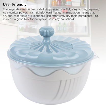 Salad Spinner High Efficiency Multifunctional Easy Using Vegetable Washer and Salad Chopper for Home (Beige)