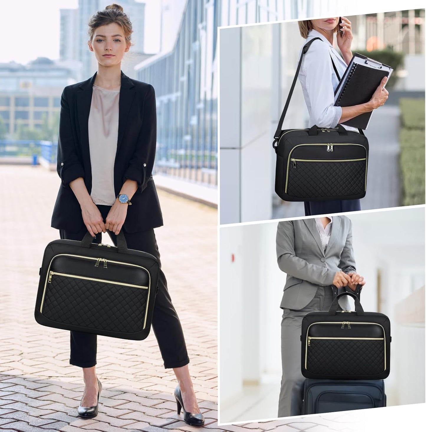 Laptop Bag 17 Inch Laptop Briefcase for Women Waterproof Computer Messenger Bag Professional Laptop Case for Business Work - PuriLite