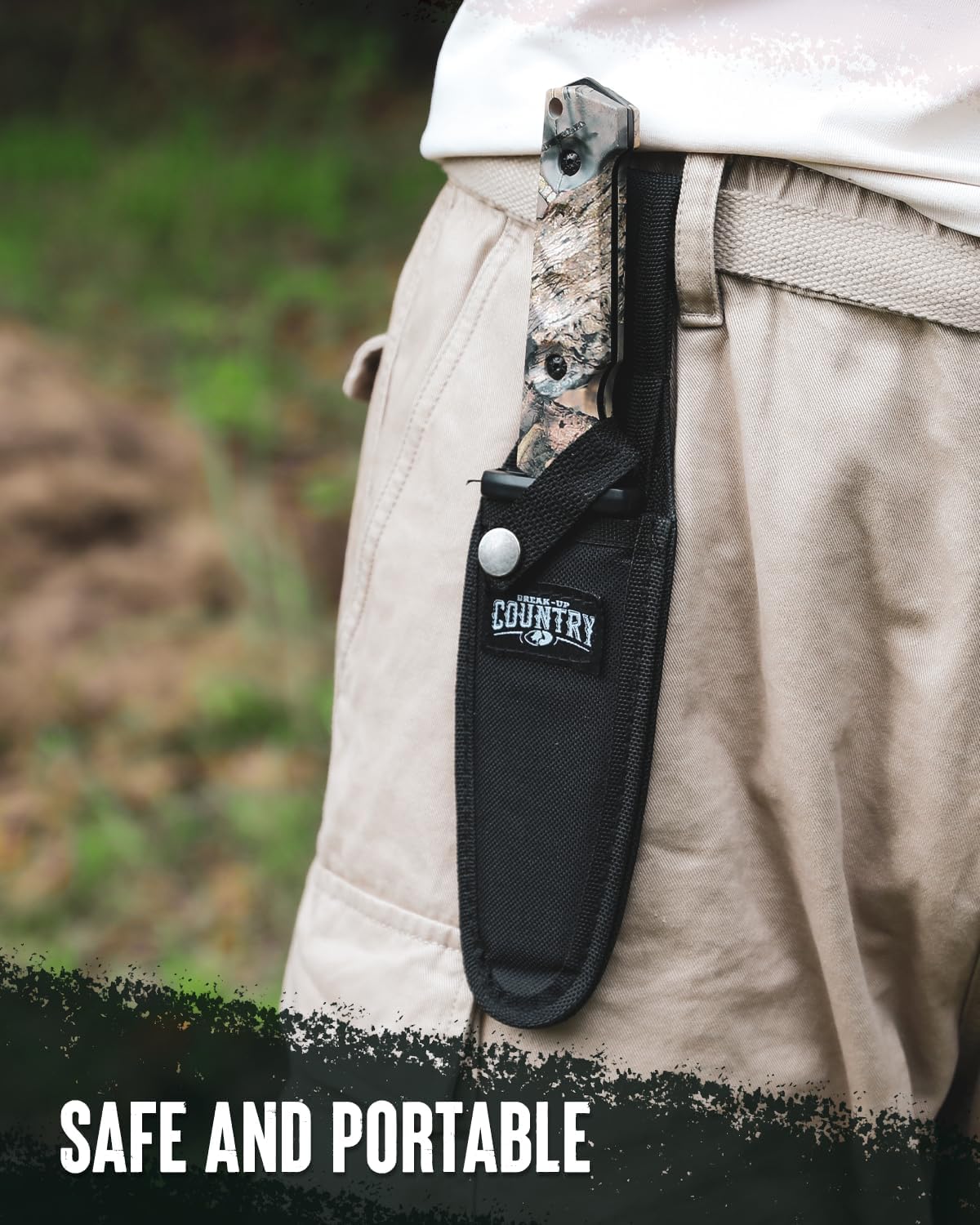 Mossy Oak 2-Piece Hunting Knives Gut Hook Set with Sheath Fixed Blade Stainless Steel Blades