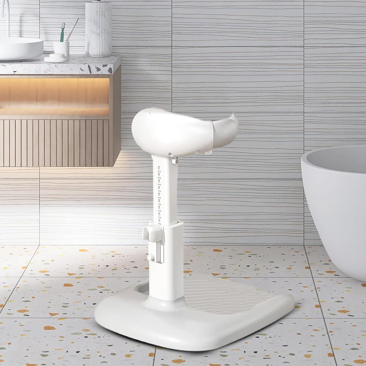Baby Shower Stand - Standing Baby Bathtub for Kids aged 6-36 Months,Ergonomic Anti-Slip Base Support for Bathroom Boys Girls