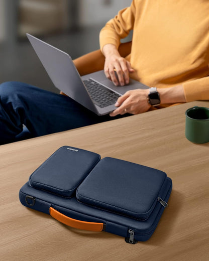 tomtoc 360 Protective Laptop Shoulder Bag for 16-inch MacBook Pro M4/M3/M2/M1 Pro/Max A3403 A3186 A2991 A2485 2024-2019, Water-resistant Sleeve for Dell XPS 15 Surface Book 3 The New Razer Blade 16