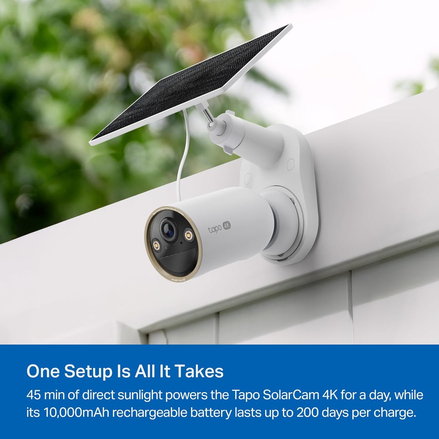 TP-Link Tapo Solar-Powered Security Camera Kit, 2K Wireless Battery Camera w/Solar Panel Base, Smart Person Detection, SD/Cloud Storage, Spotlight Color Night Vision, No Hub Needed (Tapo C410 KIT)
