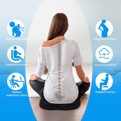 Gel Lumbar Support for Office Chair Back Support for Lower Back Pain Relief Cooling Chair Back Support Cushion Improves Posture Back Rest Memory Foam Back Support Pillow for Gaming Chair, Driving Seat