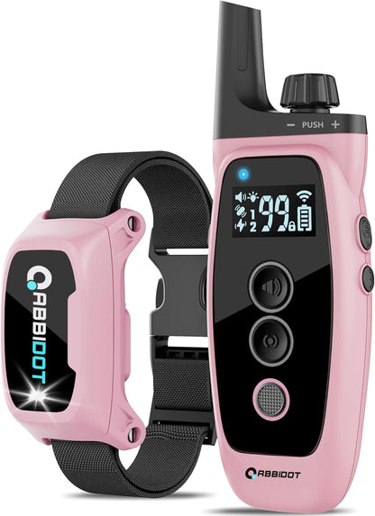 ABBIDOT Shock Collar, 3300Ft Dog Training Collar, 5 Training Modes Dog Shock Collar with Remote, Waterproof Rechargeble Security Lock E Collar for Small Medium Large Dogs