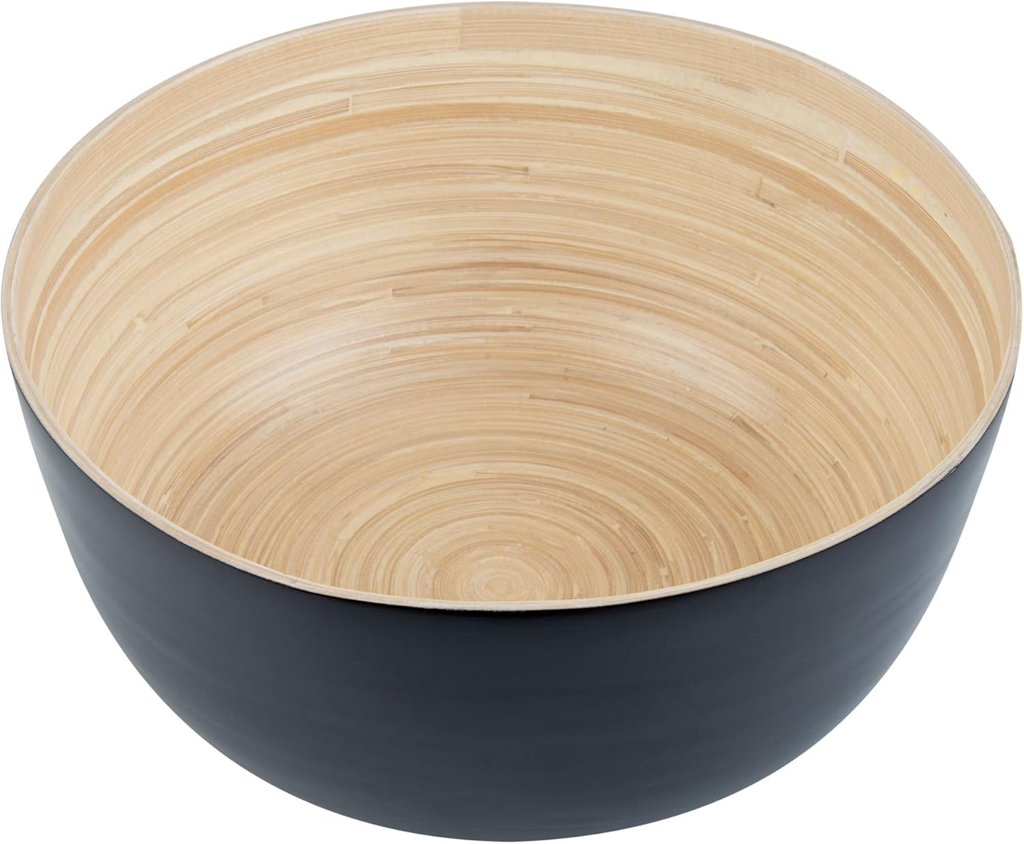Restaurantware-Bambuddha 15 Ounce Small Salad Bowl, 1 Heavy-Duty Round Salad Bowl - Sustainable, Reusable, Black Bamboo Serving Dish, for Serving Salads, Fruits, and Appetizers