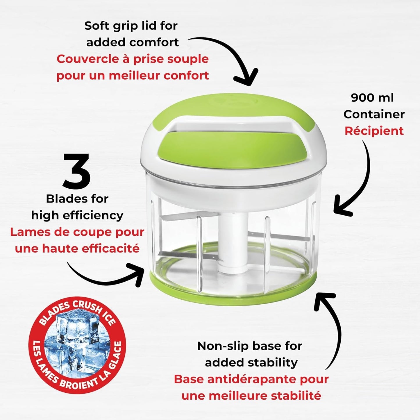 Purilite Select Manual Food Chopper with Ice Crusher