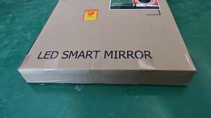 KWW Round Mirror Bathroom LED Lighted Mirror, Illuminated Dimmable Anti-Fog Wall-Mounted Makeup Vanity Mirror with Lights (24L x 24W inches)