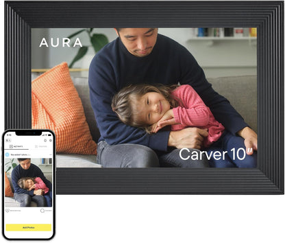 Aura Aspen 12" Digital Photo Frame - Black with Paper Mat