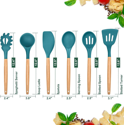 Purilite Select 6-Piece Silicone Cooking Utensil Set