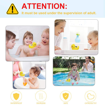 BabyElf Baby Water Thermometer- Bathtub Thermometer Baby Bath and Room Thermometer, Floating Alarm for Infant Bathtub and Swimming Pool, Yellow Duck Bathtub for Shower