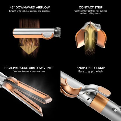 Airflow Attachment for Dyson Airwrap Styler, Straight Attachment No Hot Plates for Smooth Hair Style with Less Damage for Dyson Airwrap HS01 HS05 HS08 i.d. Copper