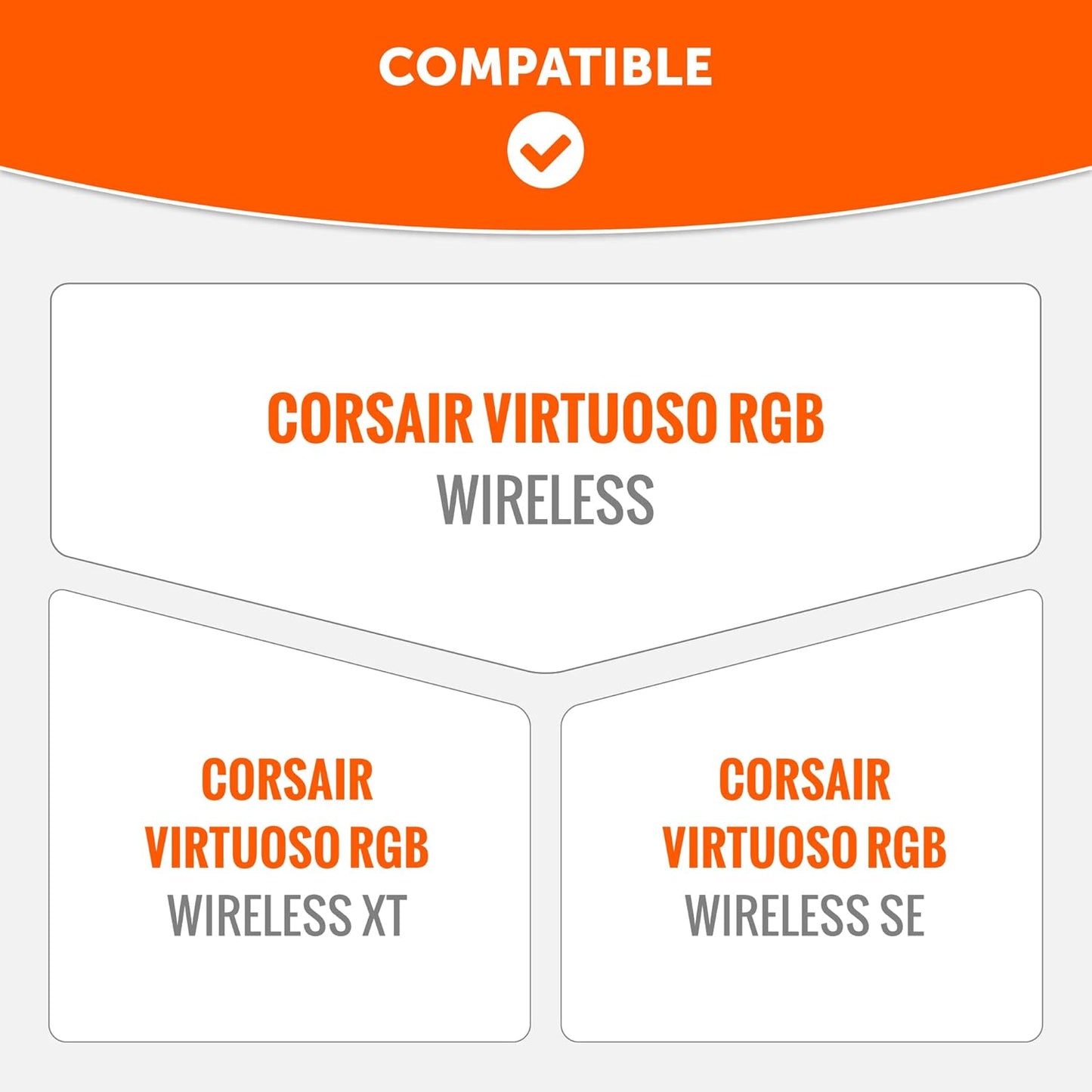 WC BandZ Virtuoso V2 - Silicone Headband Cover for Corsair Virtuoso Headphones by Wicked Cushions | Machine Washable, No More Flaking Leather | for Virtuoso Wireless, XT, and SE | Gold Marble