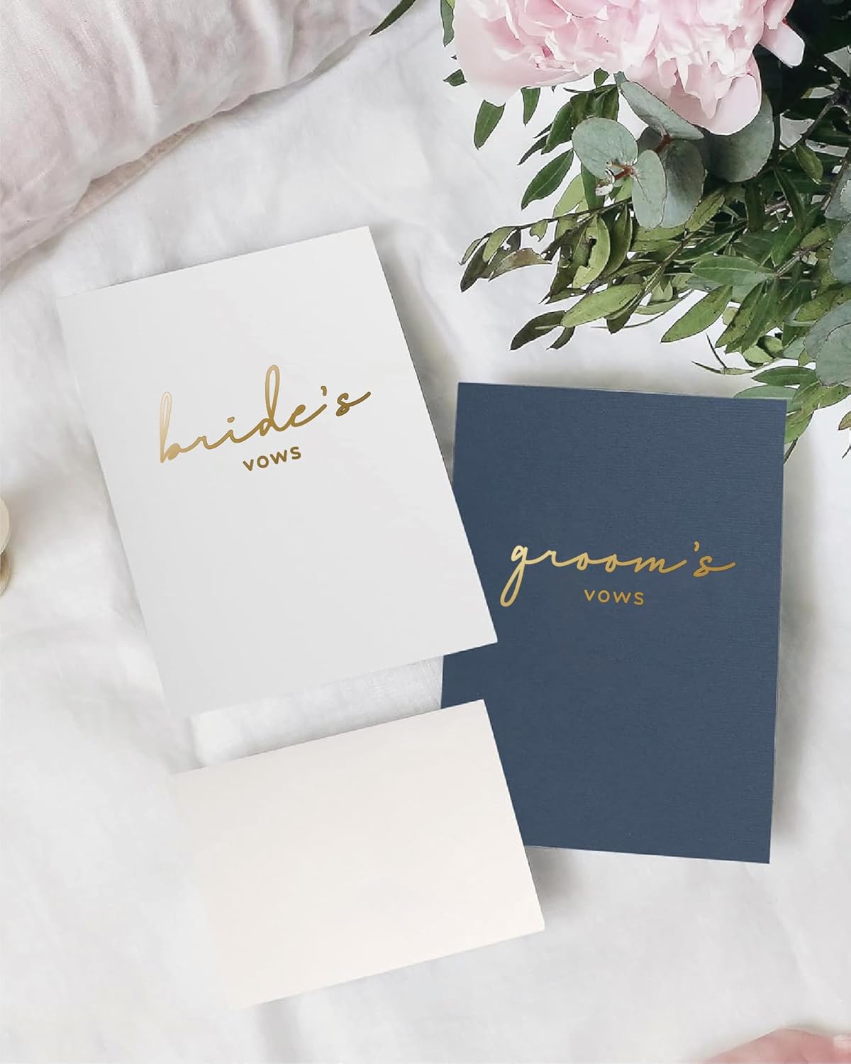 GroomBrideGifts Wedding Vow Book for His and Hers, Soft Touch, Perfectly Sized Bride and Groom Vow Books, Wedding Essentials, Wedding Registry Ideas, His and Hers Gifts